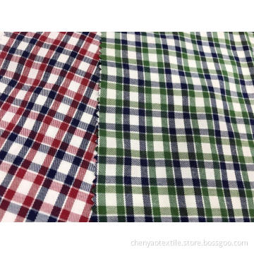 T/C(48%Cotton52%Polyester)Twill Yarn-dyed Plaid Fabric
